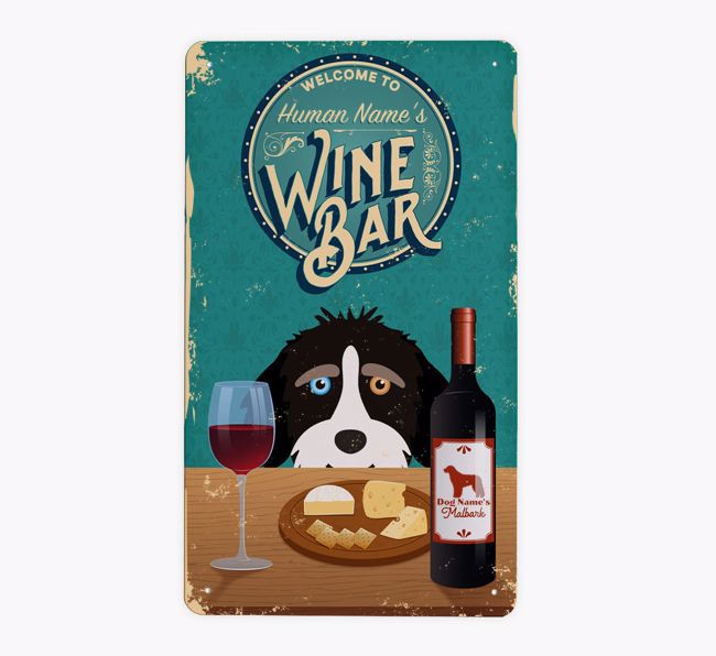 Wine Bar: Personalized {breedFullName} Metal Sign